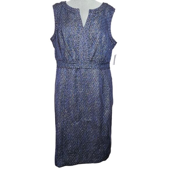 Liz Claborne Metallic Tweed Knee Length Dress Size 12 New with Tag - Picture 1 of 4